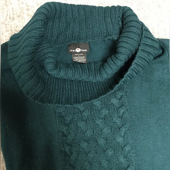 Teal cowl neck sweater - Picture 2 of 4